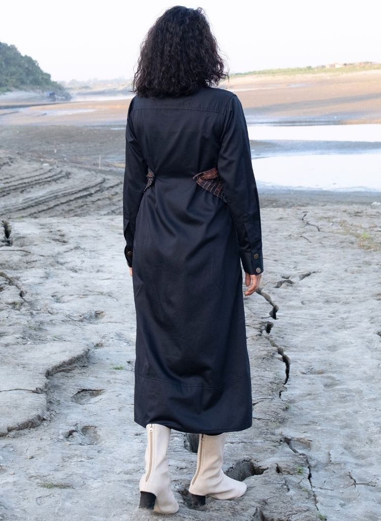 Upcycled Black Copper Seattle Dress