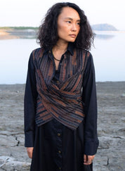 Upcycled Black Copper Seattle Dress