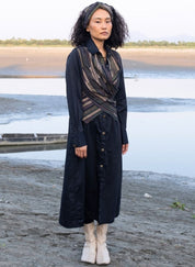 Upcycled Black Green Seattle Dress