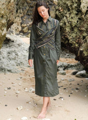 Upcycled Green Seattle Dress