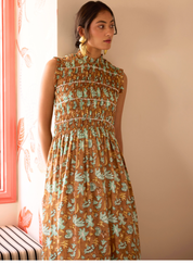 Umber Ruched Dress