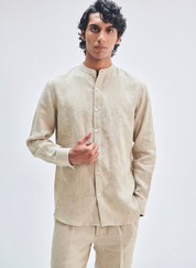 Undyed Band Collar Shirt