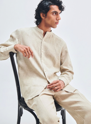 Undyed Band Collar Shirt