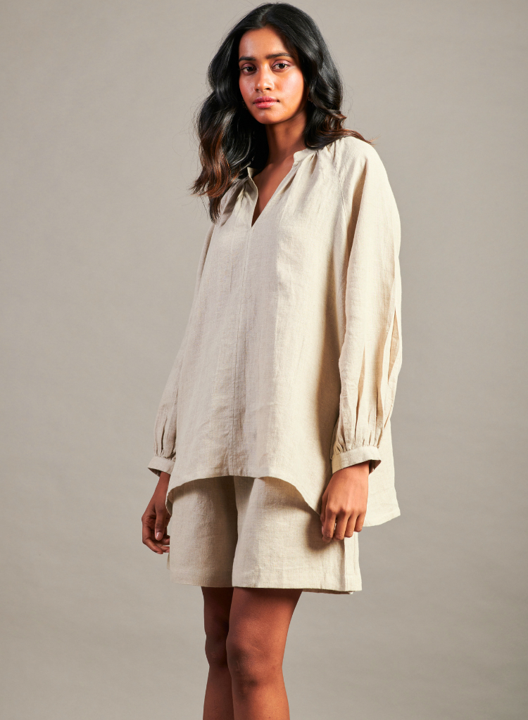 Undyed Billow Shorts Set