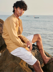 Undyed Boldstripe Golf Shorts