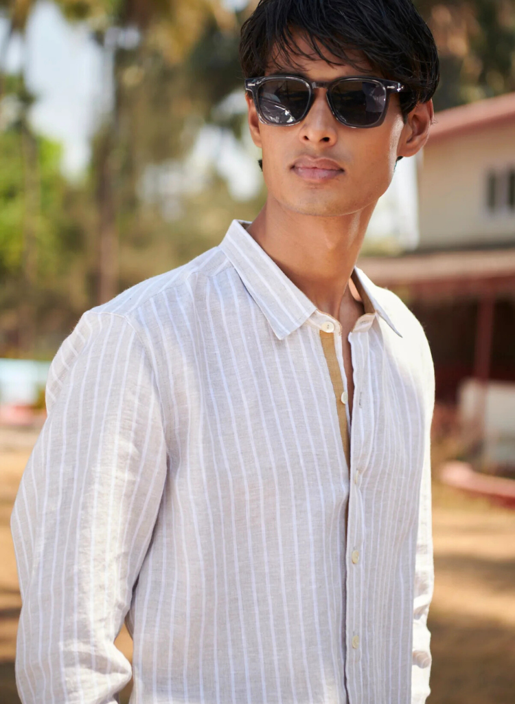 Undyed Boldstripe Oxford Shirt