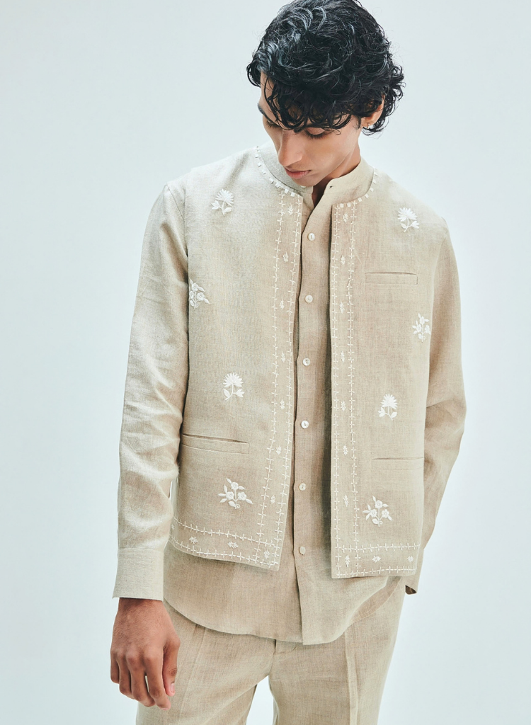 Undyed Nehru Jacket