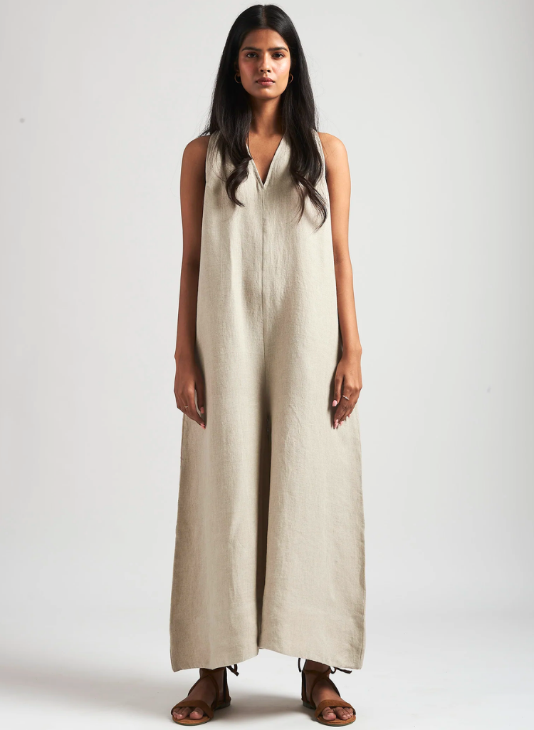 Undyed Flared Jumpsuit