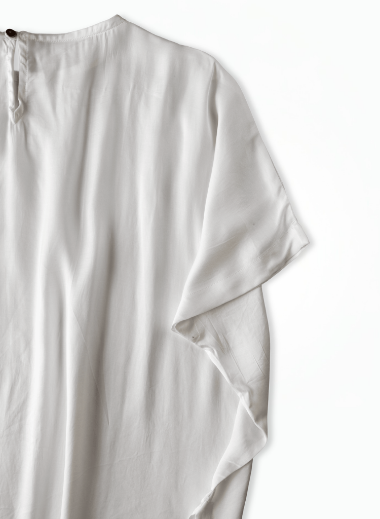 Undyed High Slit Tunic