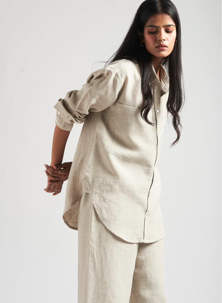 Undyed Oversized Pocket Shirt