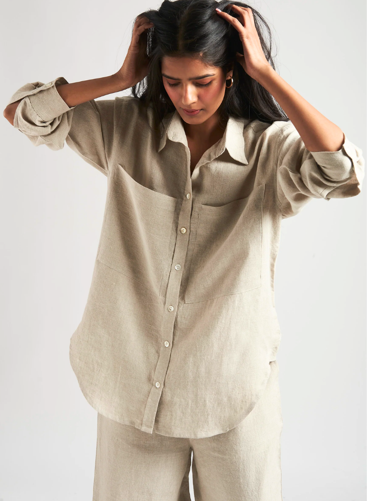 Undyed Pocket Shirt Set