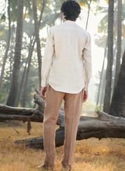Undyed Pinstripe Shirt Kurta
