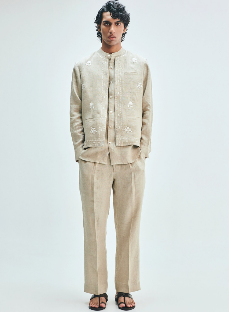 Undyed Pleated Pants