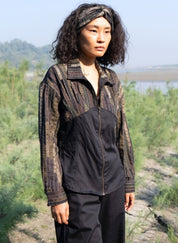 Upcycled Black Green Arizona Shirt