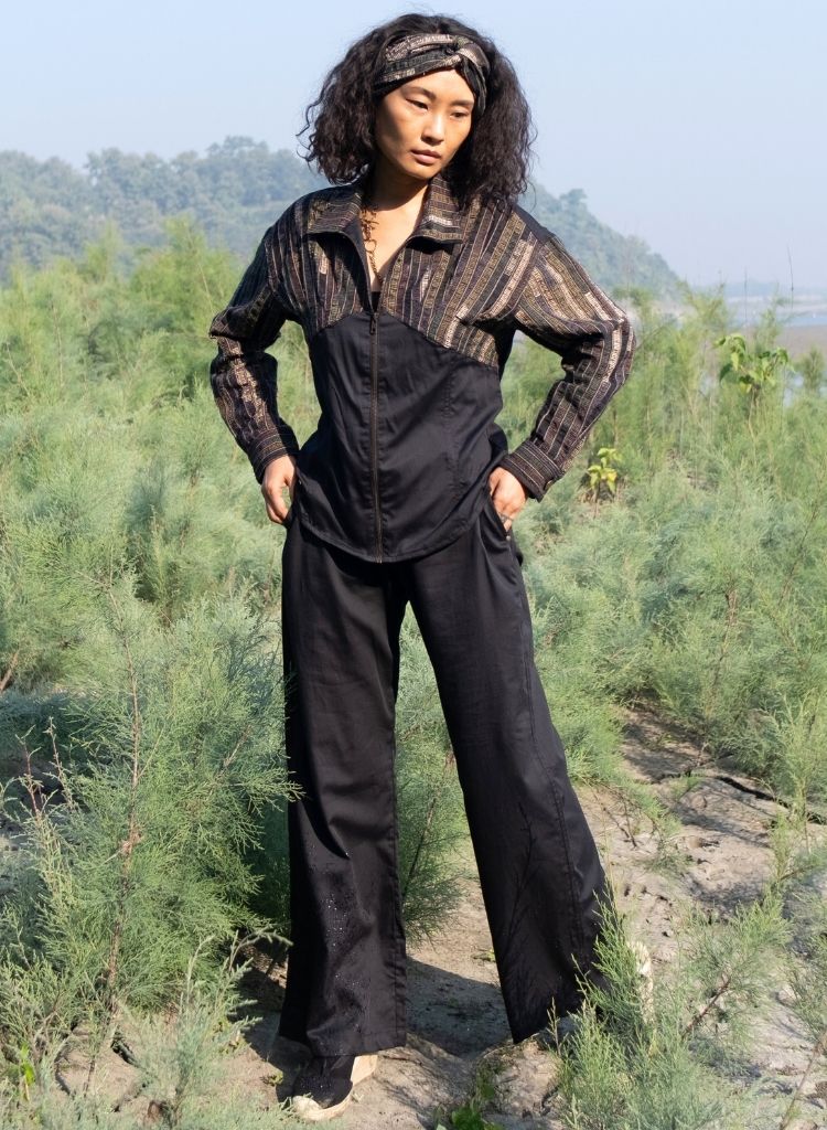 Upcycled Black Green Arizona Shirt