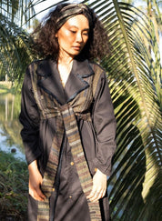 Upcycled Black Green Copenhagen Trench