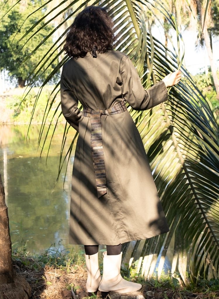 Upcycled Green Copenhagen Trench