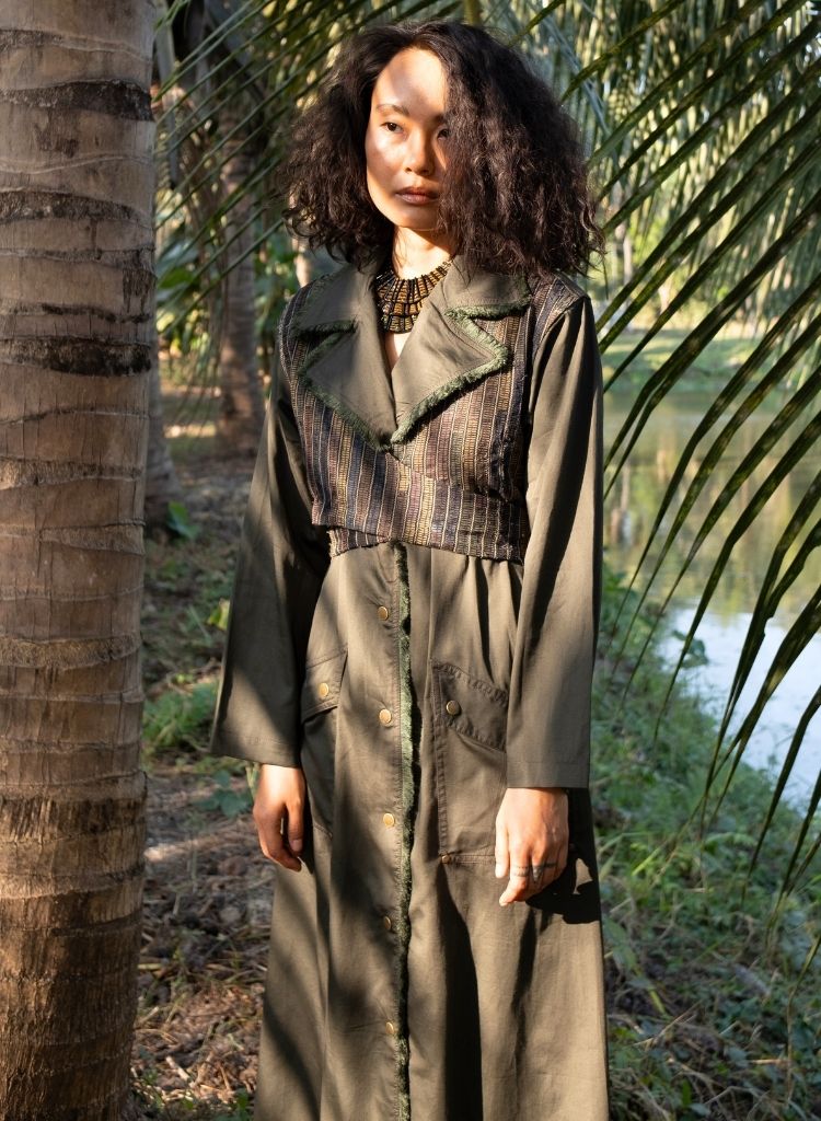 Upcycled Green Copenhagen Trench