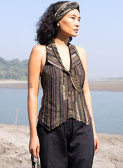 Upcycled Green Country Vest