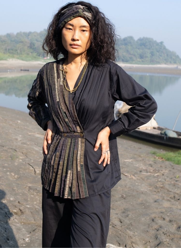 Black Green Florence Top