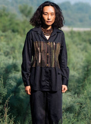 Upcycled Black Green Hunza Shirt