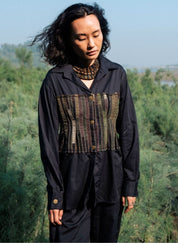 Upcycled Black Green Hunza Shirt