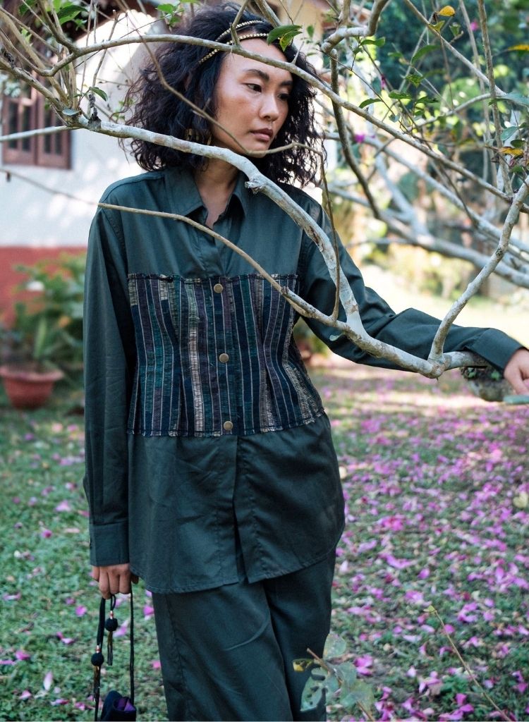 Upcycled Green Hunza Shirt