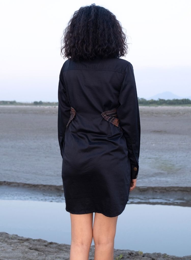 Upcycled Black Copper Seattle Dress