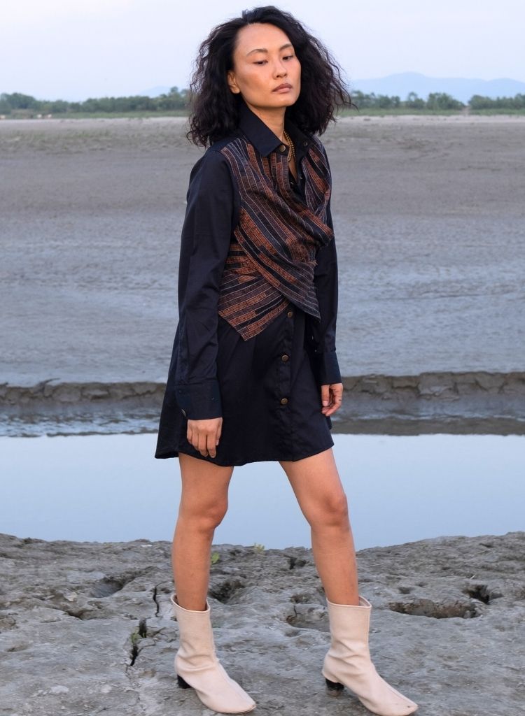 Upcycled Black Copper Seattle Dress