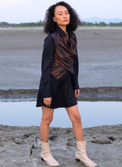 Upcycled Black Copper Seattle Dress