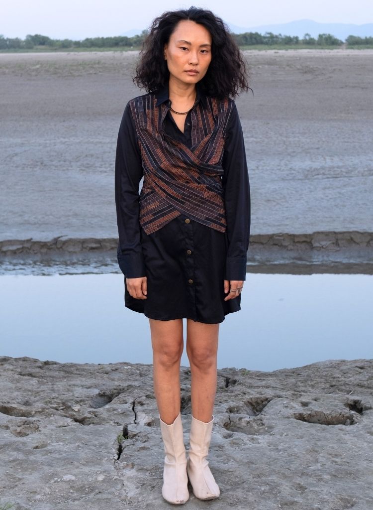 Upcycled Black Copper Seattle Dress