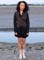 Upcycled Black Copper Seattle Dress