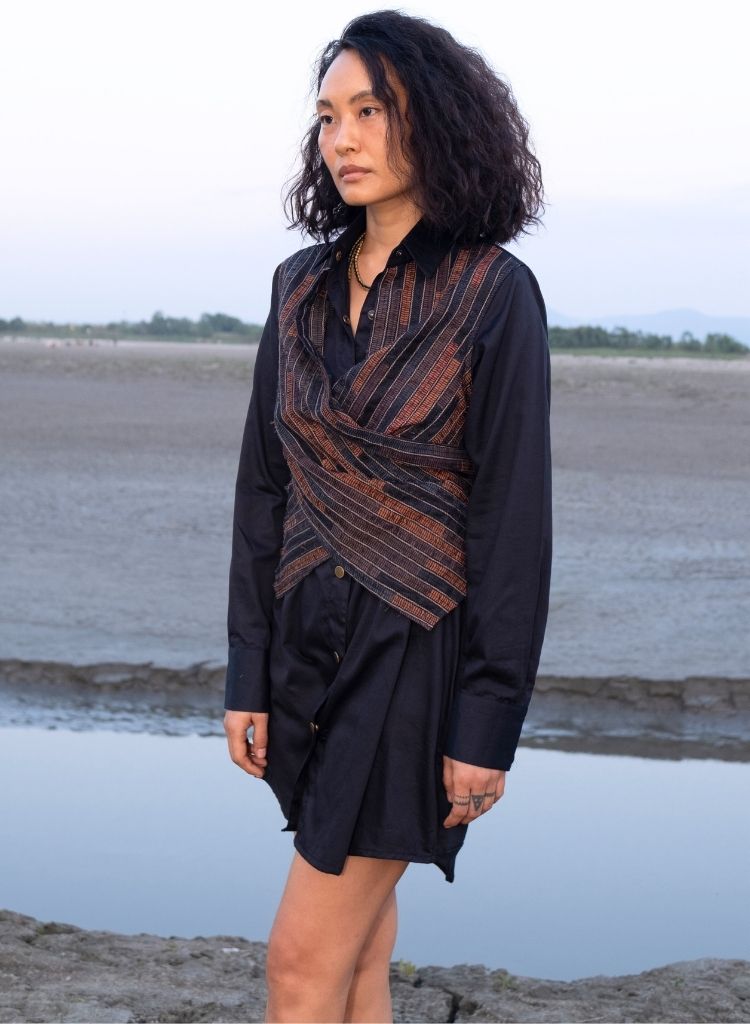 Upcycled Black Copper Seattle Dress