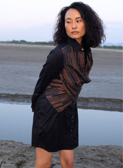 Upcycled Black Copper Seattle Dress