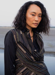 Upcycled Black Green Seattle Dress