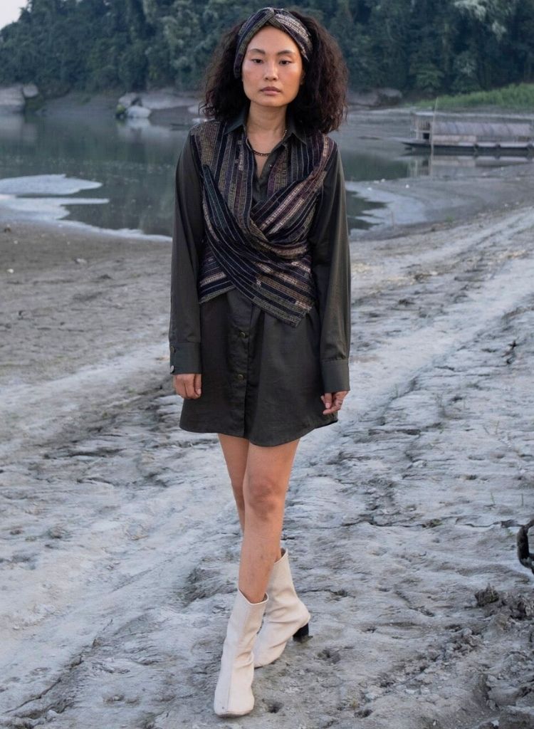 Upcycled Green Seattle Dress