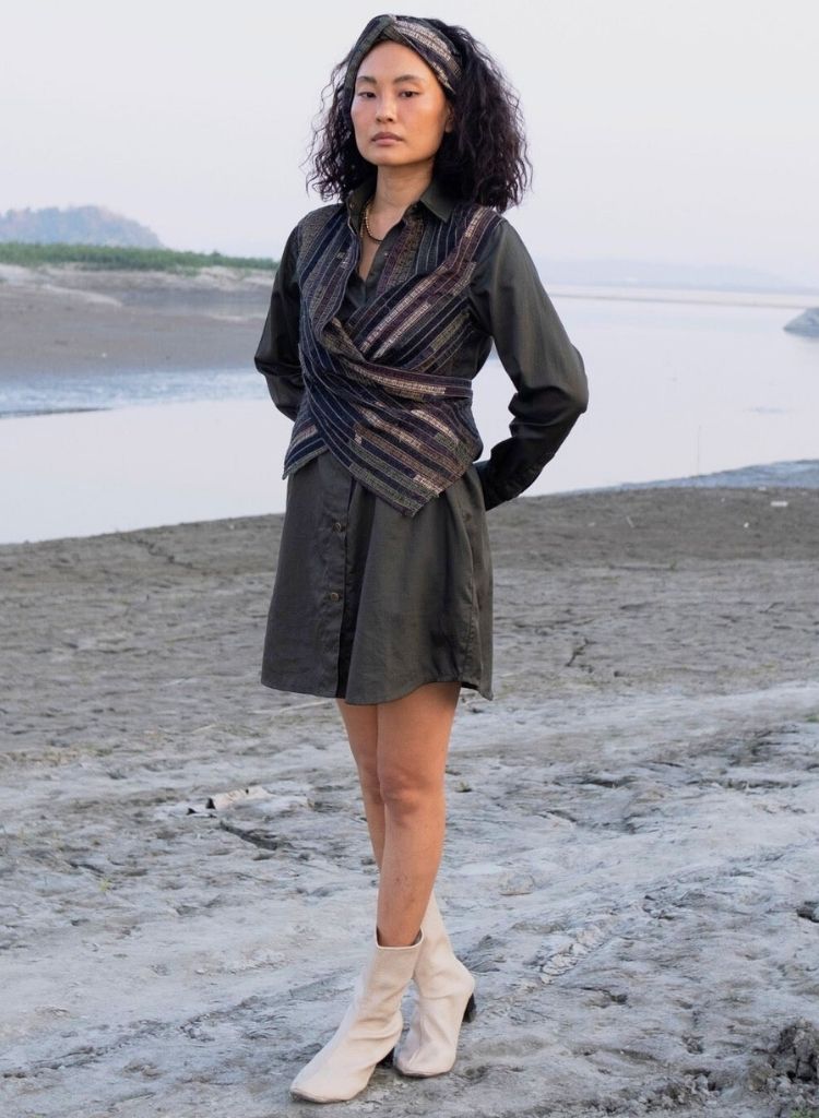 Upcycled Green Seattle Dress