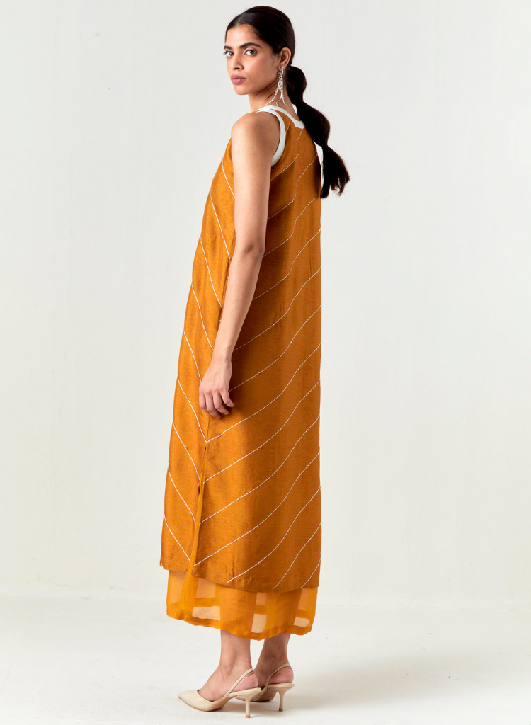 V-Neck Embellishment Dress