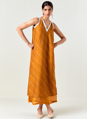 V-Neck Embellishment Dress