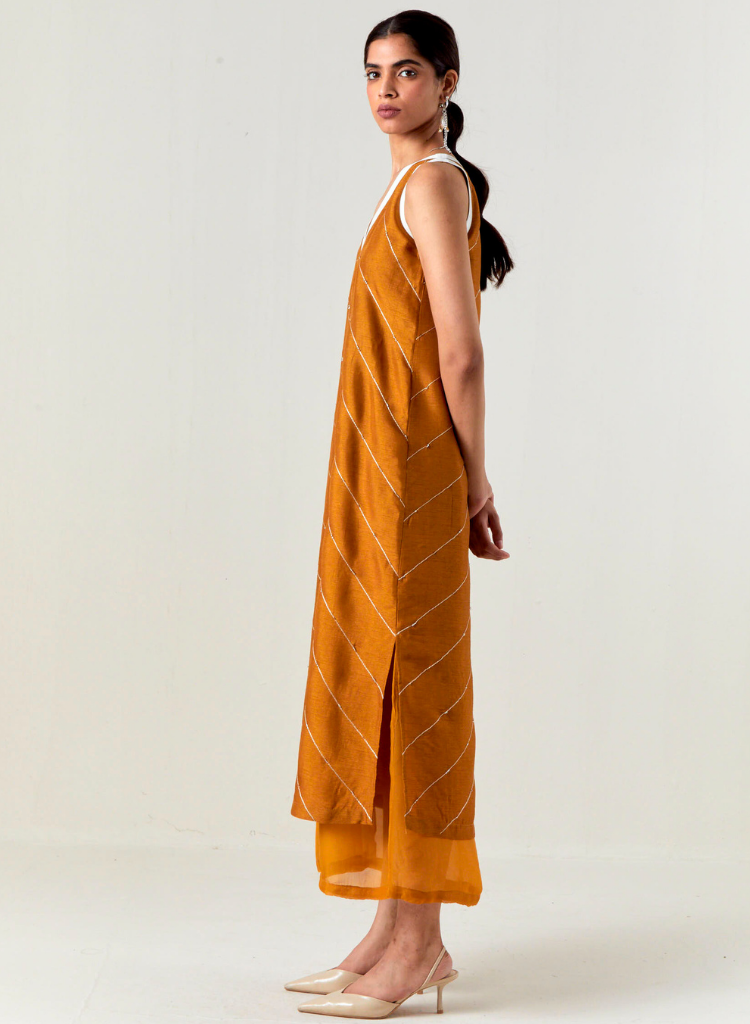 V-Neck Embellishment Dress