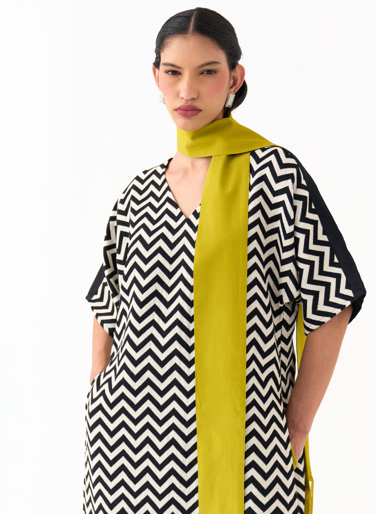 V Neck Kaftan Set