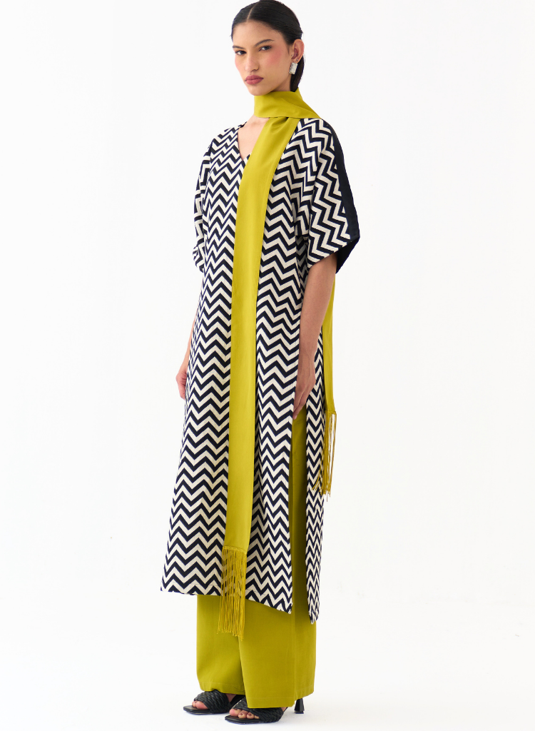 V Neck Kaftan Set
