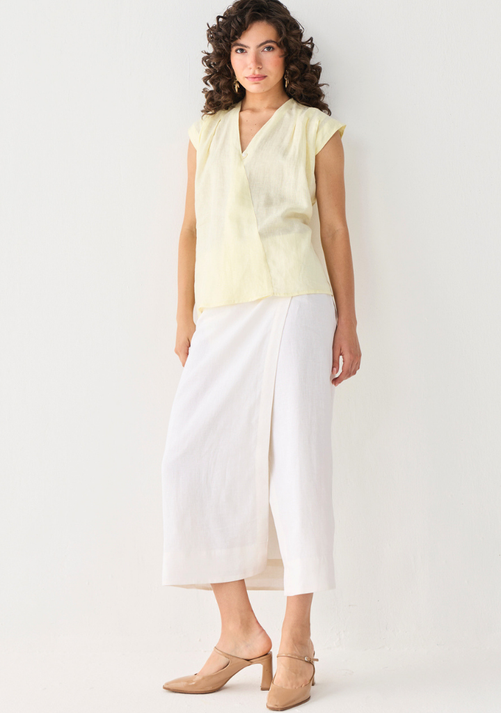 V-neck Overlap Top