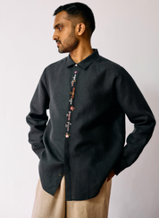 Ved Embroidered Bird Shirt