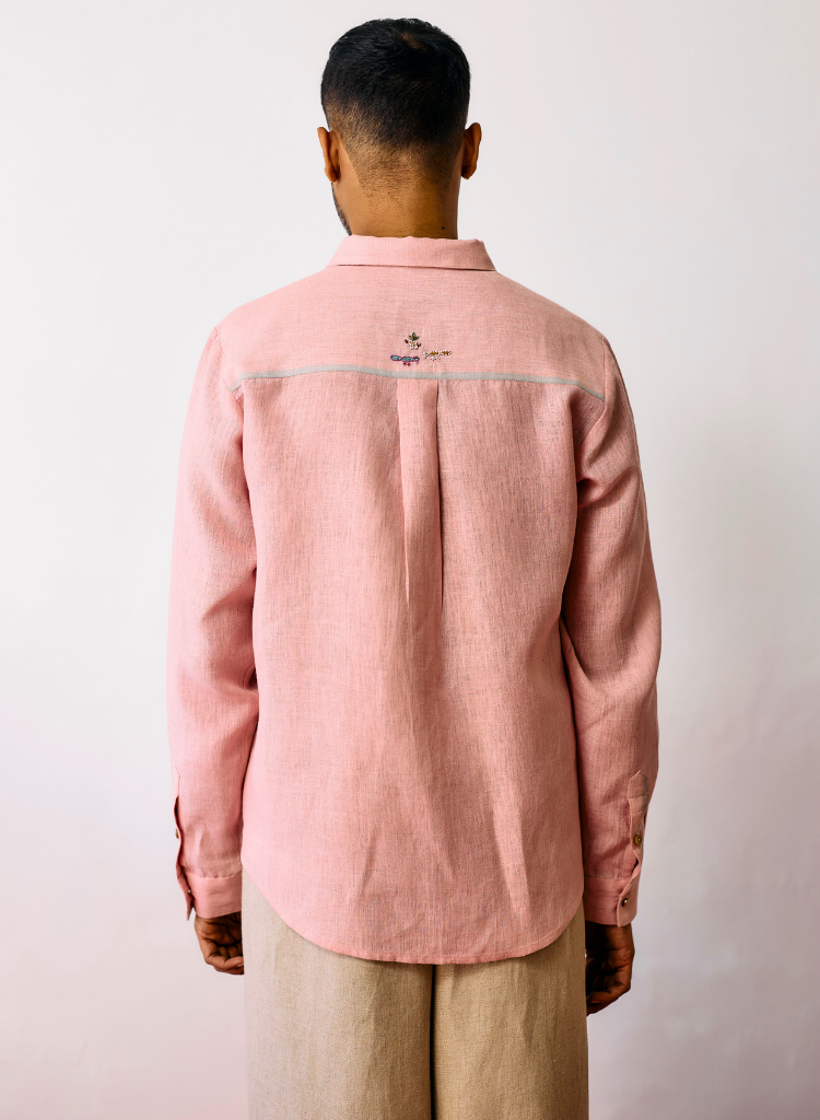 Ved Embroidered Bird Shirt