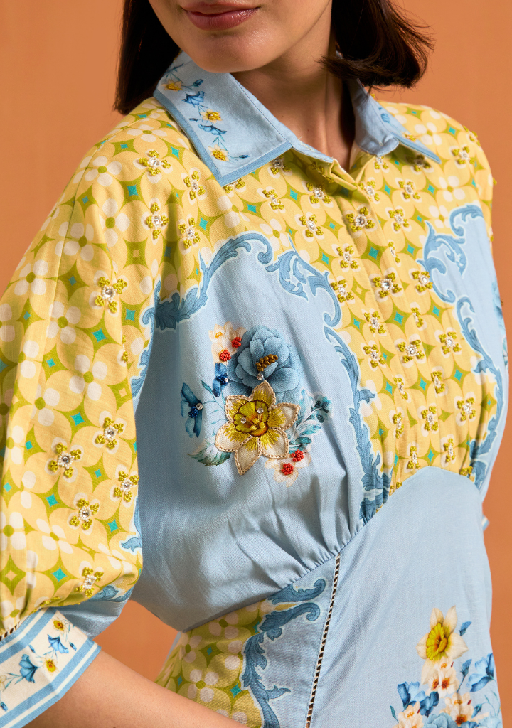Verdant Kimono Dress