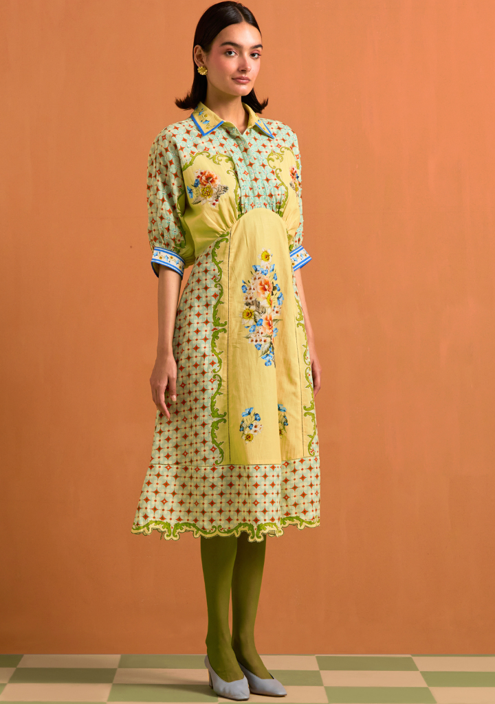 Verdant Kimono Dress