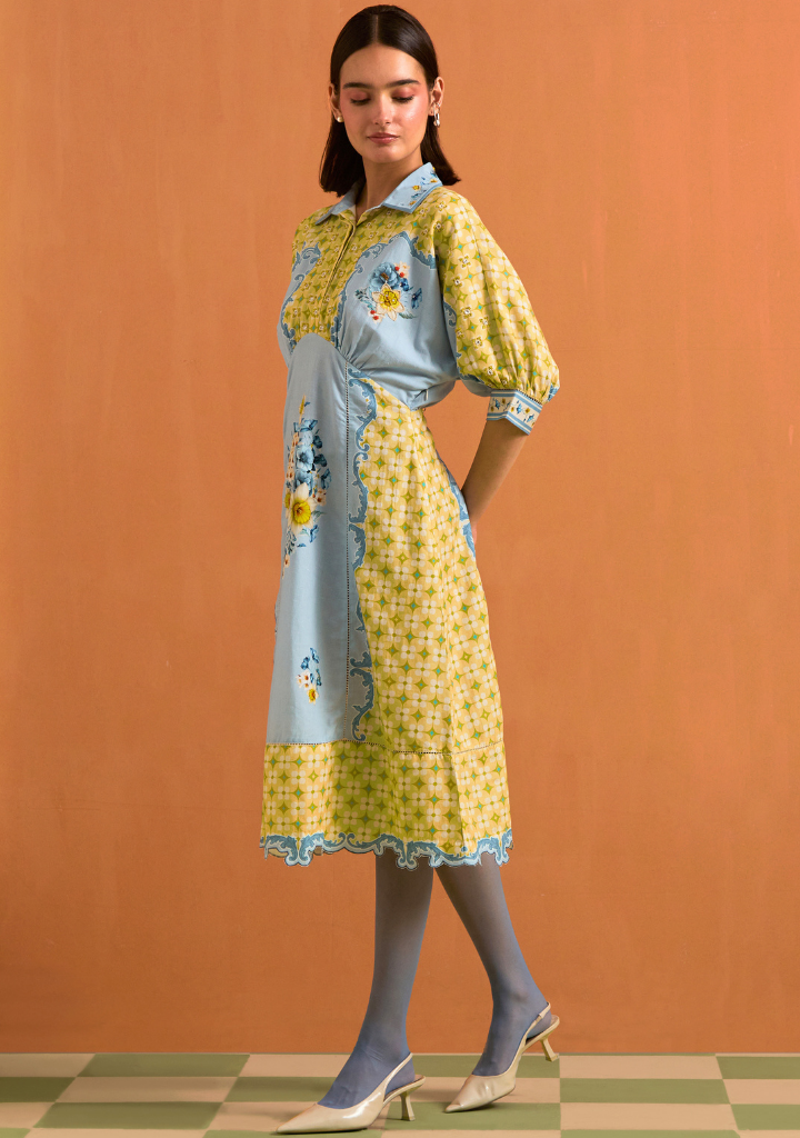 Verdant Kimono Dress