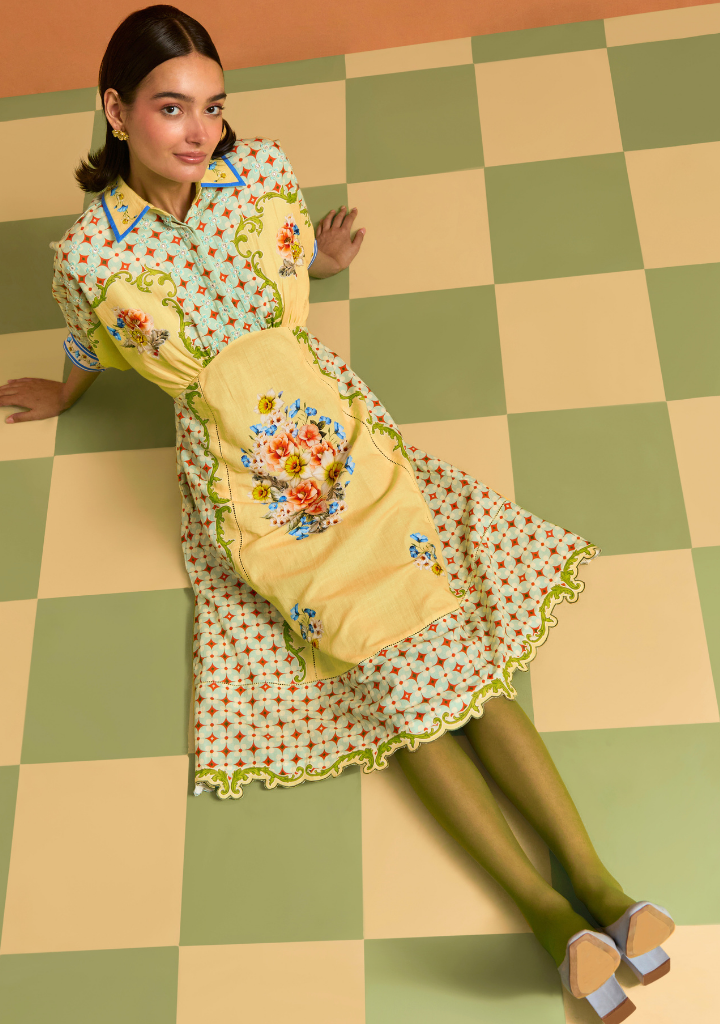 Verdant Kimono Dress