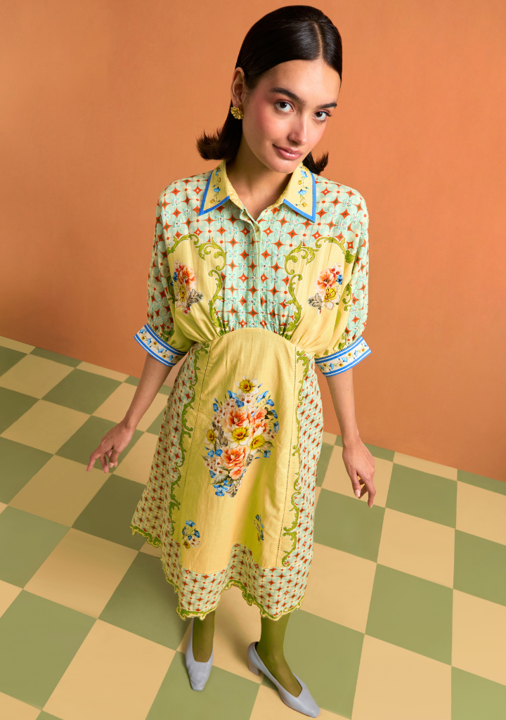 Verdant Kimono Dress